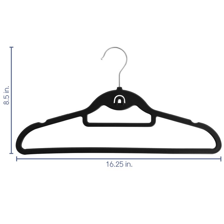 Rebrilliant Lopp Plastic Non-Slip Standard Hanger for Suit/Coat