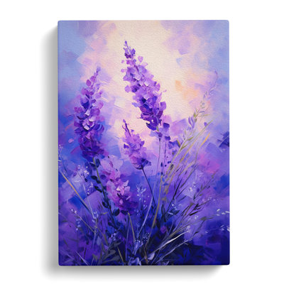 Lavender Flower Impressionism No.3 - Wrapped Canvas