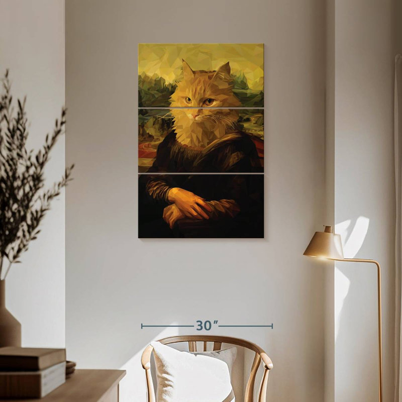 Brampt Mona Lisa Cat, 57" H x 36" W