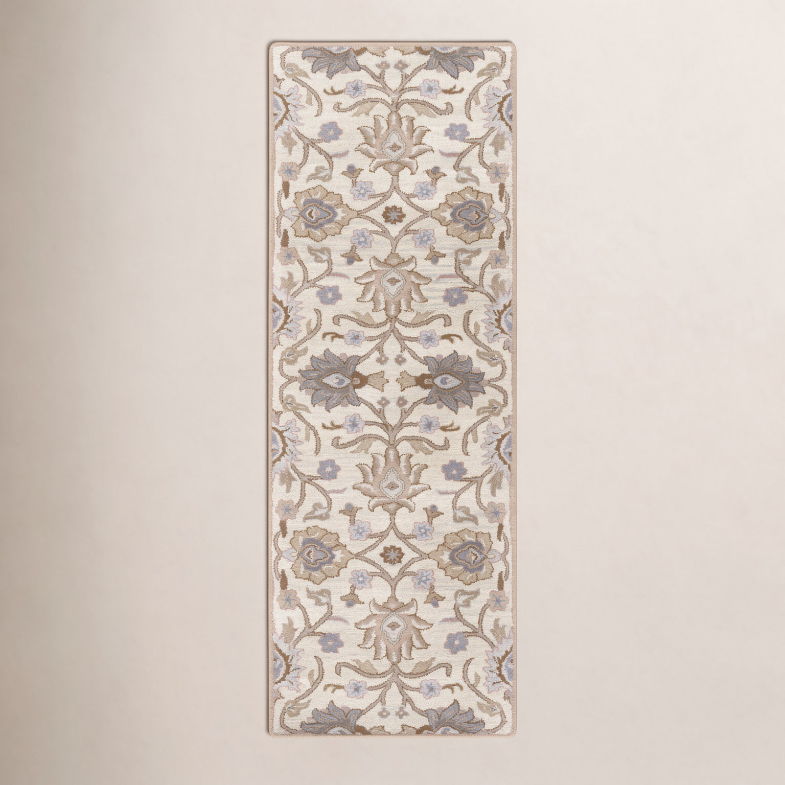 Arden Hand Woven Floral Wool Rug, Runner 2'6" x 8'