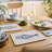 Catch Of The Day Paper Printed MDF Striped Placemat