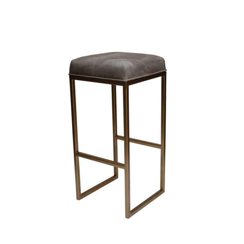 Tabouret en métal, GREY / GOLD