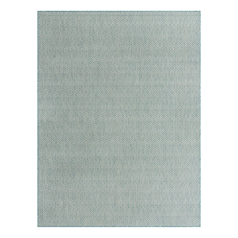 Tapis d'intérieur / extérieur bleu Flara, Rectangle 9 pi x 12 pi 2 po