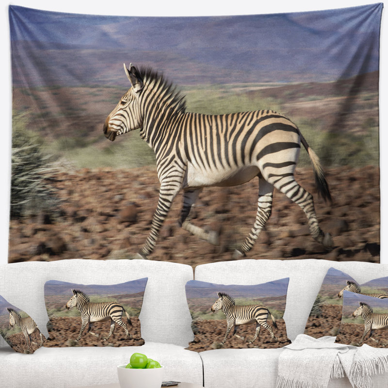 Tapisserie «Schafer Zebra in Damaraland», H 32 po x l 39 po