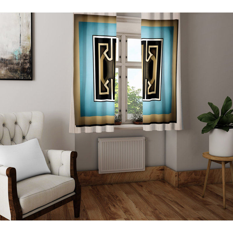 Bianet Semi Sheer Curtain Pair, 20" W x 52" L
