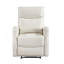 Fauteuil inclinable contemporain beige avec poches latérales en similicuir 1pc