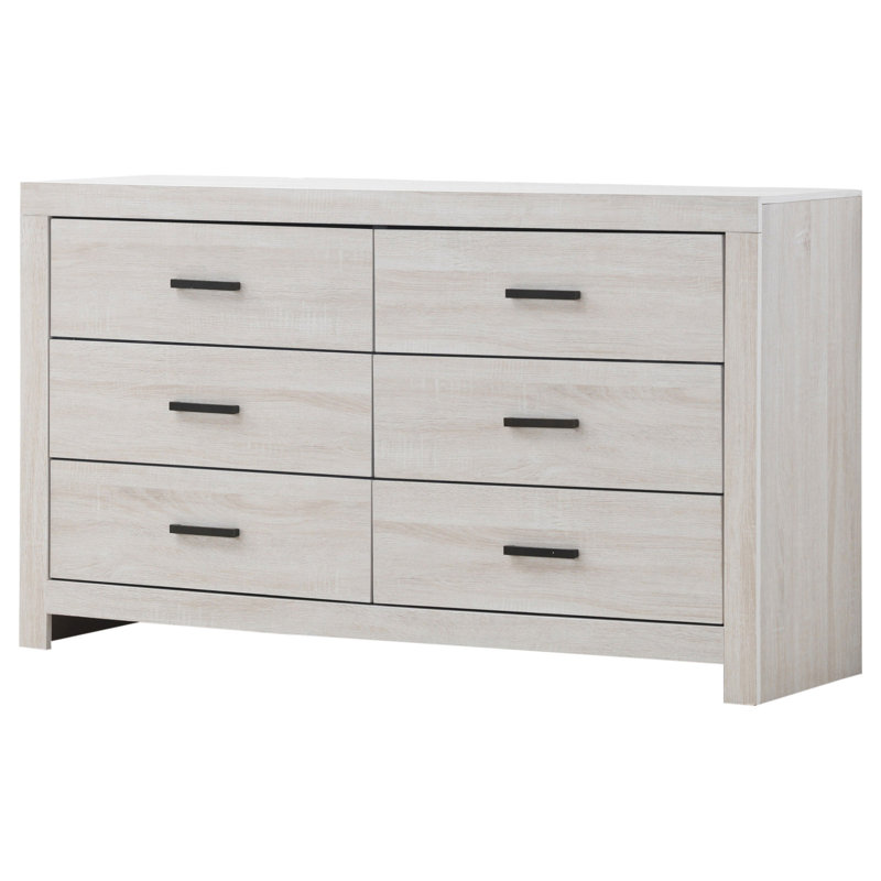 Commode 6 tiroirs Sherwood, Blanc