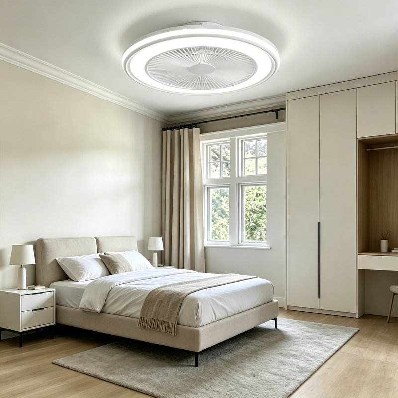 Makaiyla 20" Smart Dimmable RGB Indoor Ceiling Fan Lights with Remote/APP/Voice Control, 6 Speeds, Timer, Quiet DC Motor