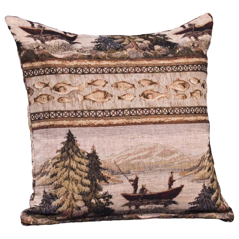 Balsam Lake Cotton Blend Reversible Throw Pillow, 20"H x 20"W
