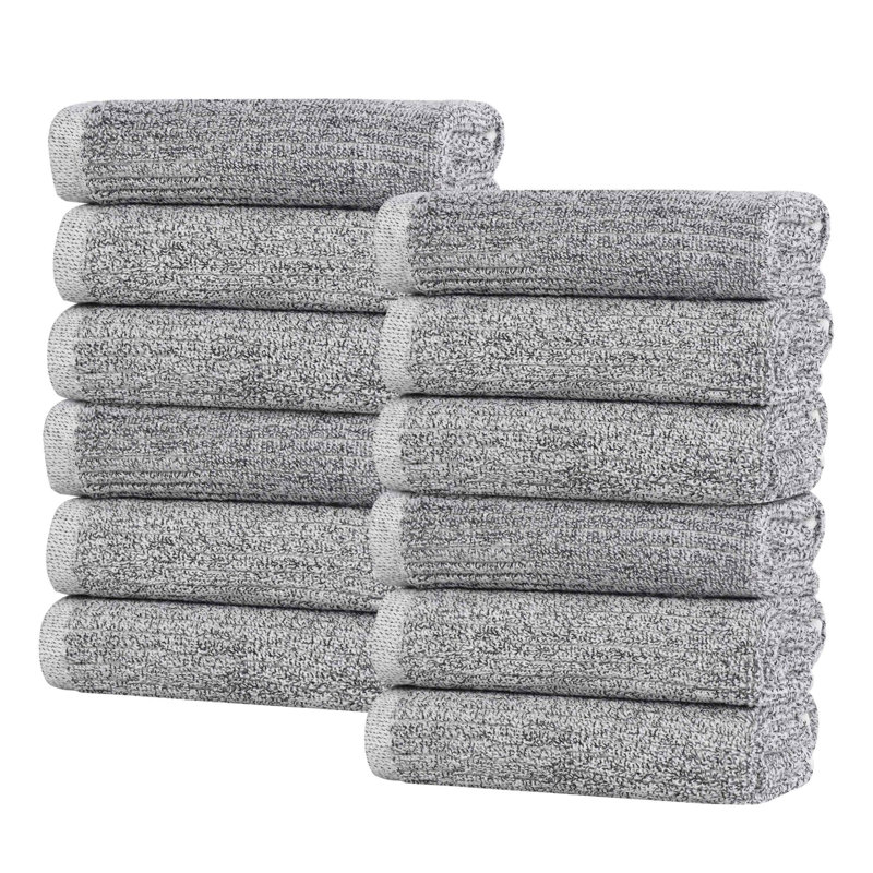  Ensemble de serviettes de table en mélange de coton et viscose - Conception nervurée texturée - Séchage rapide