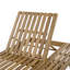 Chaise longue rustique en bois d'acacia rustique avec dossier réglable pour le jardin