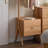 Solid Wood Coat Rack Thick Rod Movable Storage
