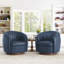 Fauteuil demi-tonneau pivotant en cuir Seraphina-56335270