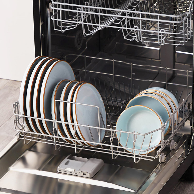 RENIOO Piece Stoneware Dinnerware Set - Service for 4, Blue