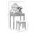 Wood Makeup Vanity Table And Stool Set, Pink | Gift Idea-1124955286