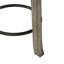 360 Degree Swivel Textured Grey Seat Counter Stool With Lightly Weathered Fabric Support Upholstered Distressed Frame And Rotation
