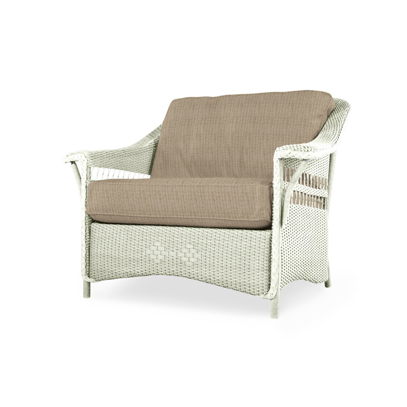 Nantucket Outdoor Lounge Chair, Flagship Lapis Sunbrella®, Ivory