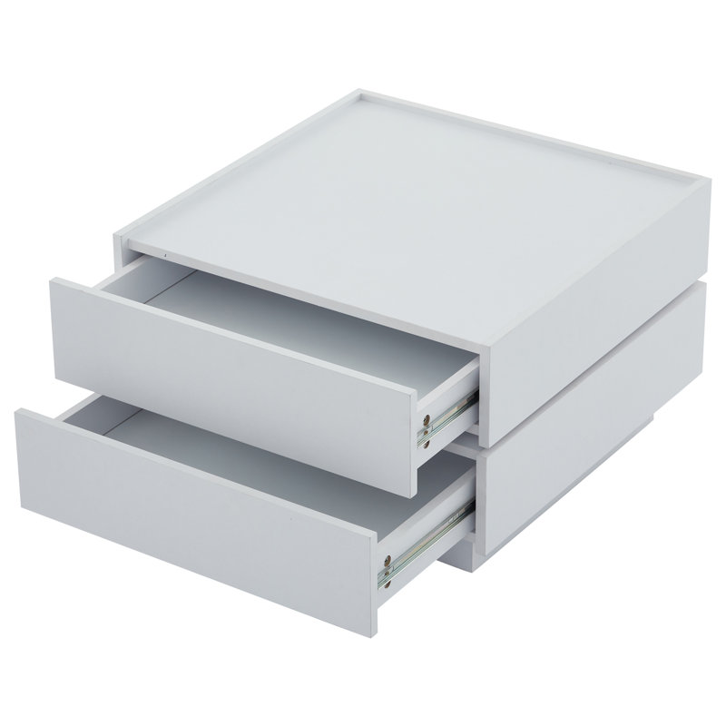 Coffee Table with Storage, White