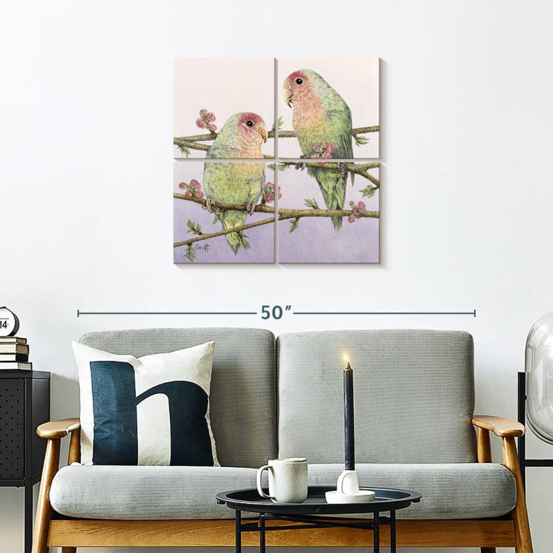 Brampt Love Birds, H 26 po x l 26 po