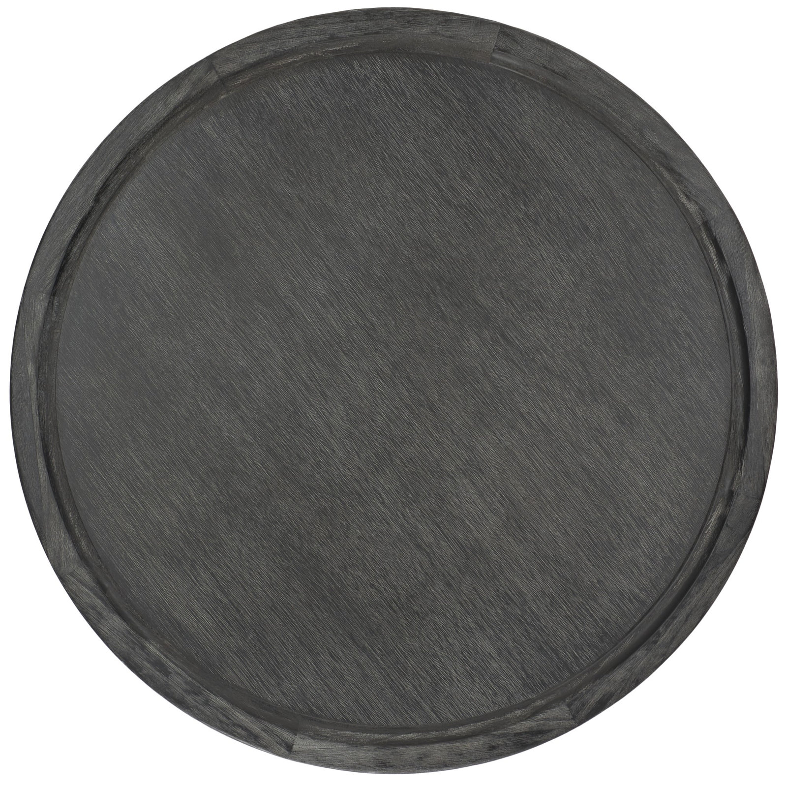 Acadia 28" Coffee Table, Black With White Wash Distressing