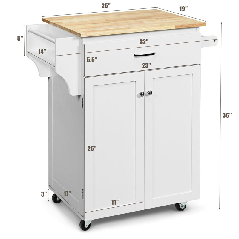 Alsager Wood Kitchen Cart