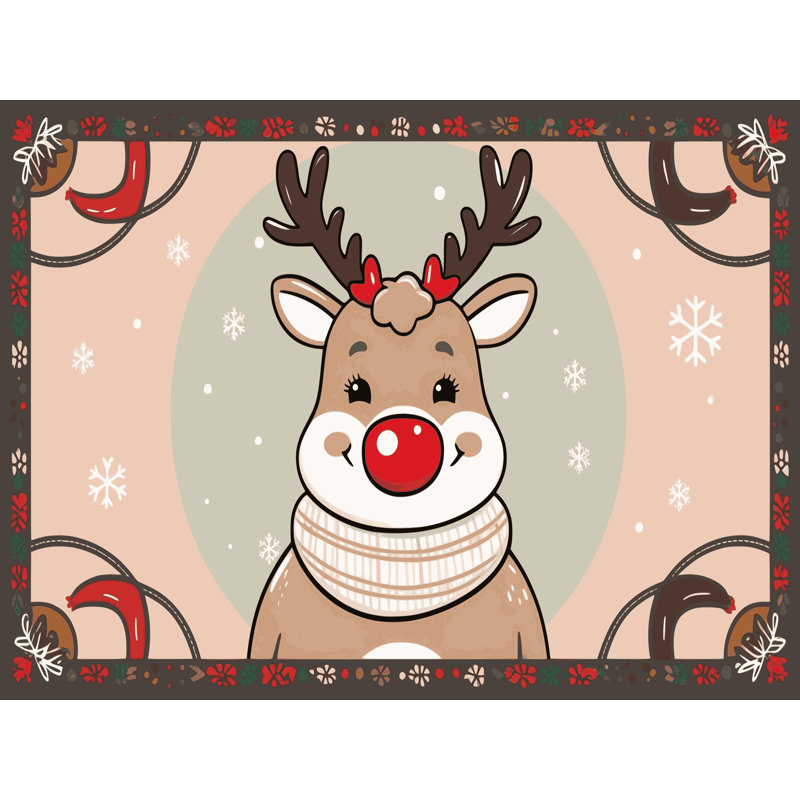 Tapis vacances de Noël The Holiday Aisle®, Tapis de couloir 2 pi x 4 pi