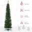 HOMCOM Pencil Slim Artificial Christmas Tree with Study Stand Tips Green-35241485