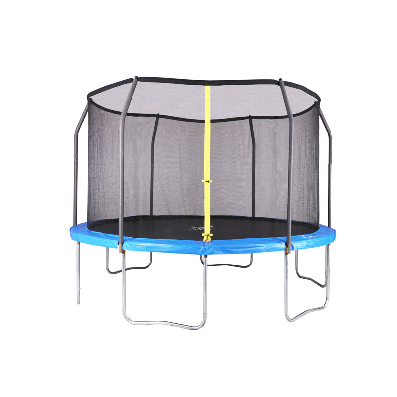 Trampoline rond de 15 pi avec enceinte de filet de sécurité pour cour arrière