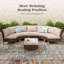 All Weather Wicker/Rattan 11 - Person Seating Group with Cushions-1093937013