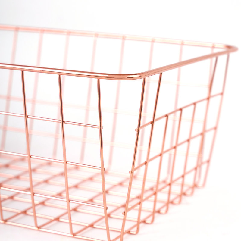 Métal / cube métallique, Or rose, H 4,7 po x P 8,7 po x l 3,2 po