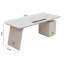 Italian Minimalist White Sintered Stone Office Desk-143495687