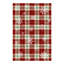 Tapis de Noël à carreaux flocons de neige 5x7 rouge et blanc-733731441-733731444