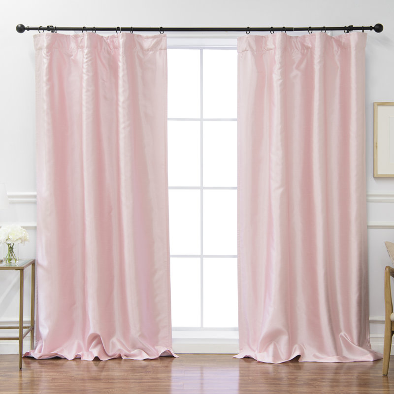 Paire de rideaux occultant et isolant Vibbert, Rose clair, l 52 po x L 96 po