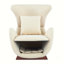 Chaise d'appoint moderne en polyester beige avec espace pour animaux de compagnie / rangement - capacité de 330 lb, chaise longue de salon, conception élégante et durable-134646774