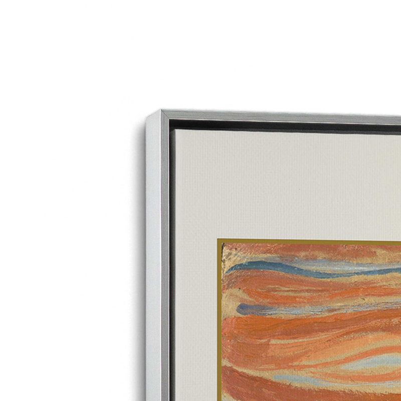The Scream by Edvard Munch v3, Polished Chrome Floater Framed, 30.75" H x 20.75" W