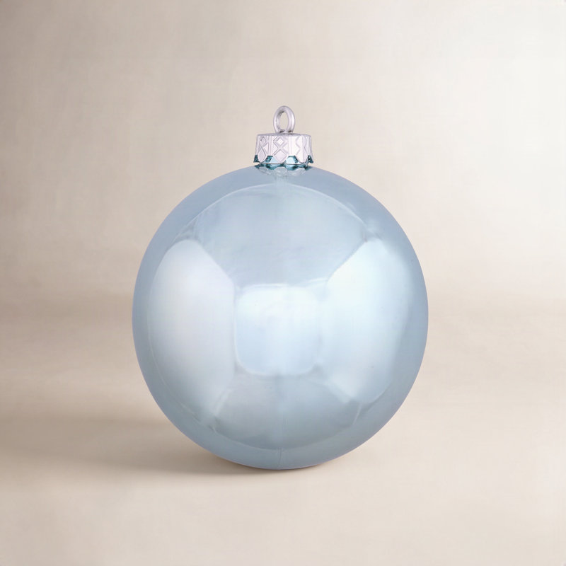 Décoration de boule décorative des Fêtes, Bleu pastel, H 6 po x l 6 po x P 6 po, Set Of 4