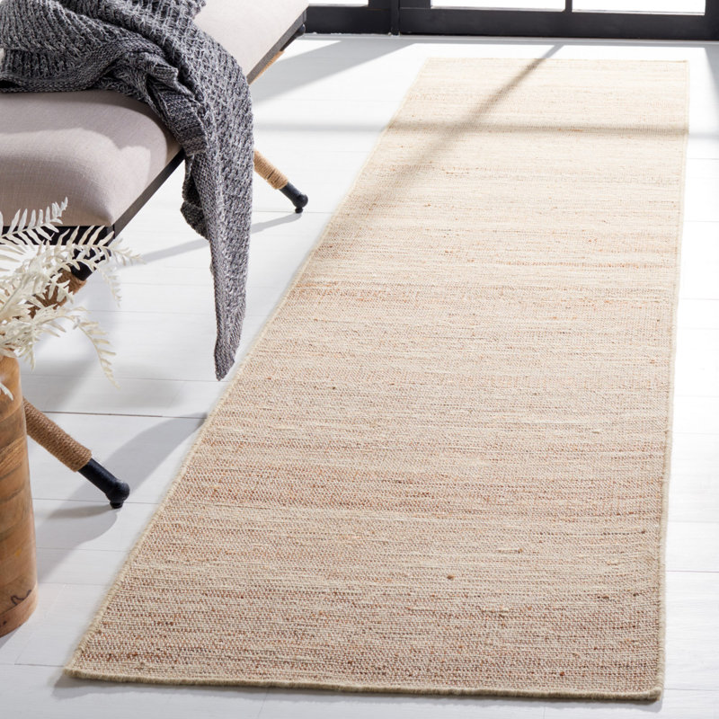 Tapis naturel / beige Solem Fiber 554, Tapis de couloir 2 pi 3 po x 9 pi