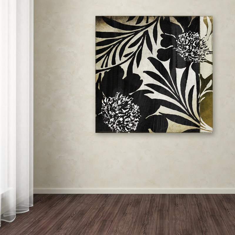 Jadaya «Floral Jungle Lines I» par Color Bakery, impression sur toile tendue, H 14 po x l 14 po x P 2 po