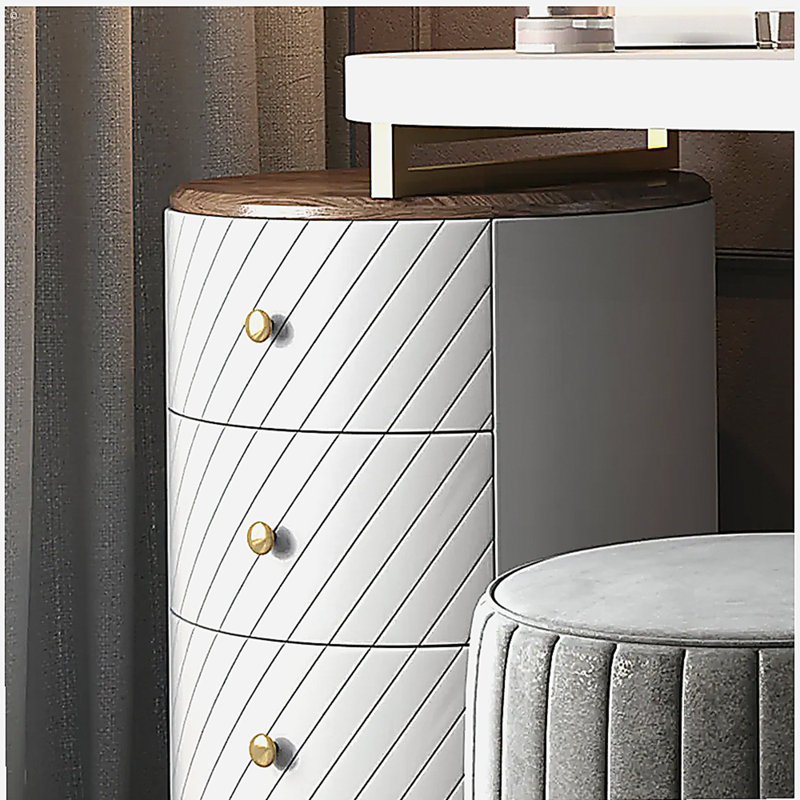 Ensemble de coiffeuse avec miroir, ensemble de table de maquillage avec miroir lumineux à DEL