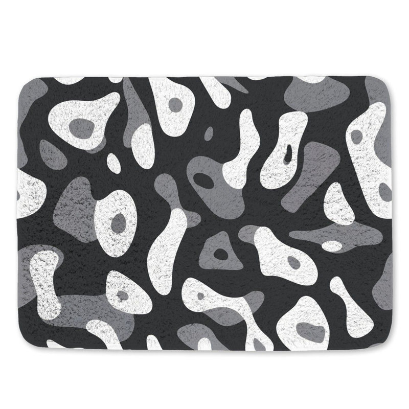 Keneth Microfiber / Microsuede Bath Mat, 17"W x 24"L
