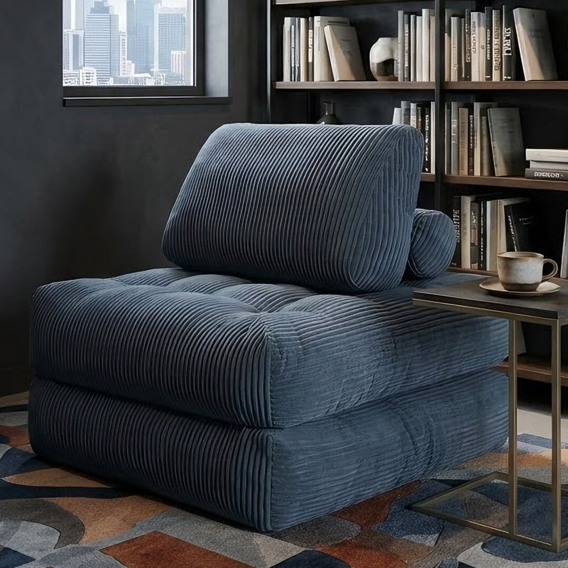 Canapé à billes de style moderne avec tissu doux pour le salon, la chambre à coucher, Bleu