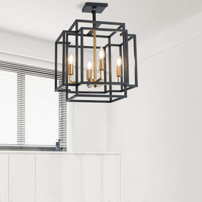 Plafonnier semi-encastré 4 lumières 16,5 po Pitre