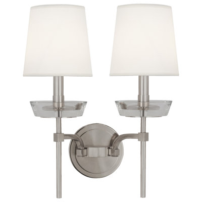 Cristallo 2-Light Wall Sconce - Modern Brass, Lucite Crystal
