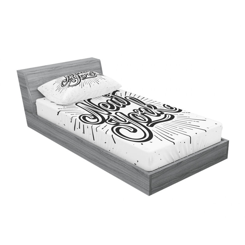 Ensemble de draps New York, Ensemble de draps pour lit simple TG avec drap-hou