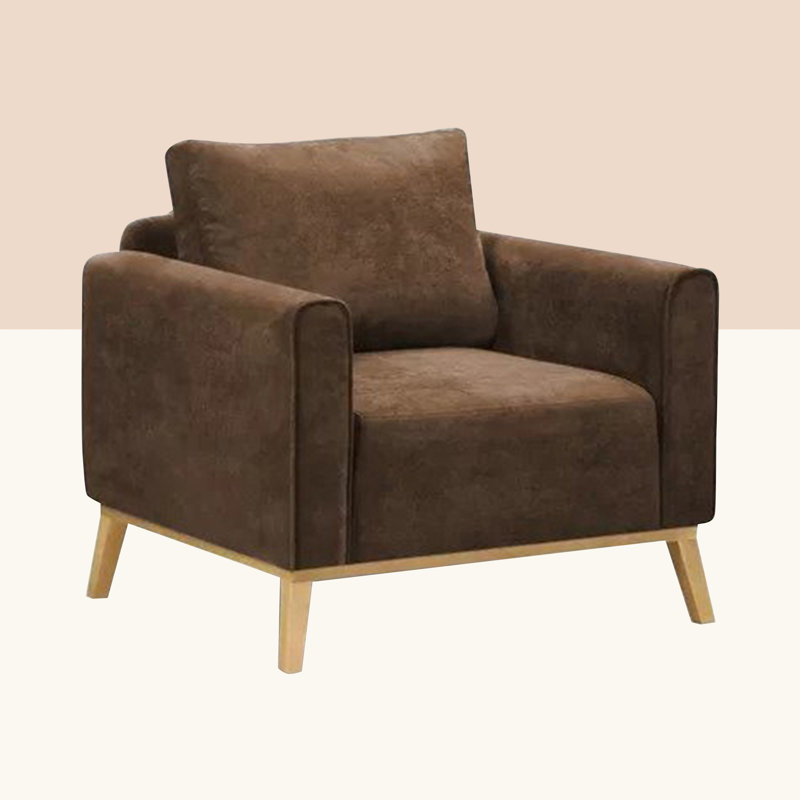 Joshua Upholstered Armchair, Brown
