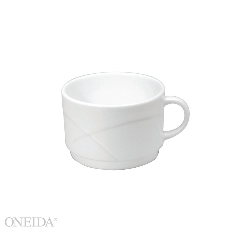 Vision Stacking Cups, 8.5 oz, Bone China by Oneida