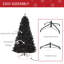 Sapin de Noël artificiel non éclairé avec branches réalistes et 1346 pointes, style Halloween