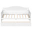 Lit de jour simple en bois avec 2 tiroirs, canapé-lit pour le salon de la chambre à coucher, pas de sommier tapissier requis (blanc)