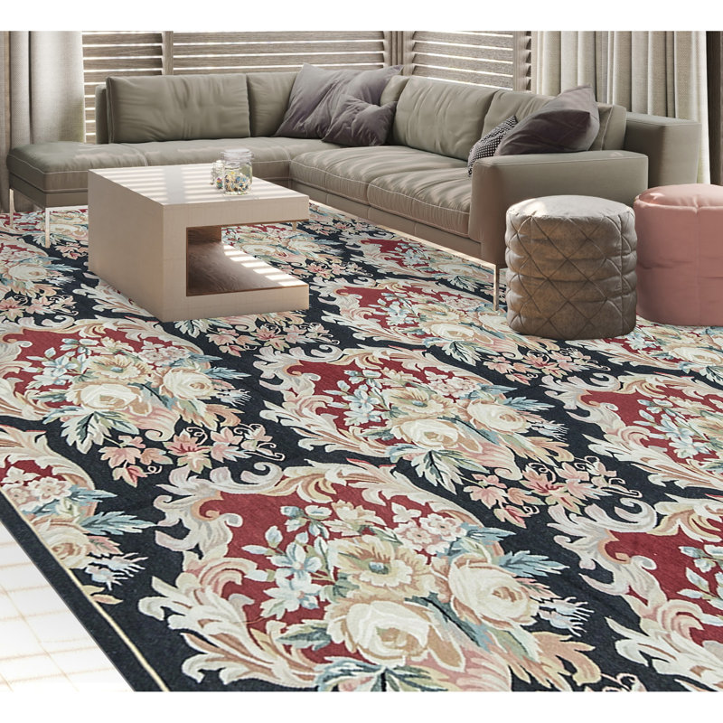 Aubusson Renaissance Wool Floral Area Rug