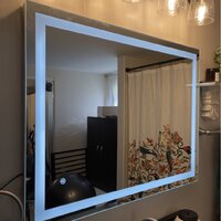 Martrez Frameless LED Lighted Bathroom / Vanity Mirror with Brightness Adjustable, Memory Function, Anti-Fog Orren Ellis Size: 60 x 40